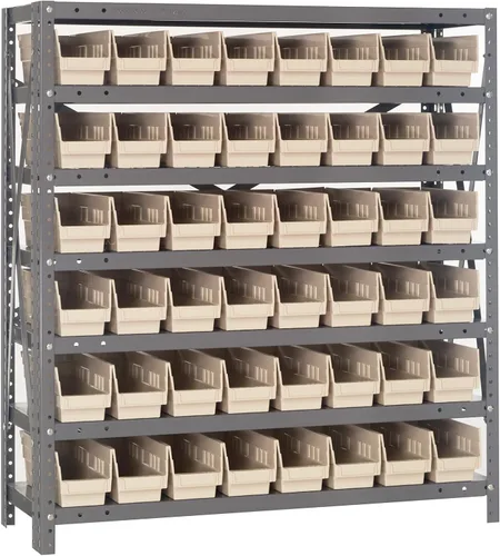Miniatura 418 de Quantum QSBU-245BK Heavy Duty Shelving Unit with (7) Shelves and (24) QUS245 Black Bins for Garage Warehouse Storage Distribution 400 lb Load