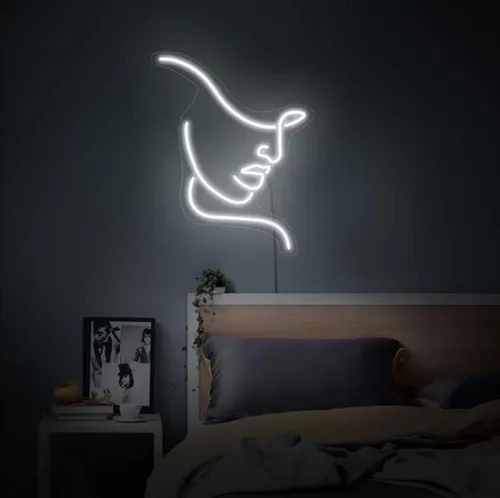 Miniatura 10 de Letrero de neón estético de neón de 19 pulgadas, decoración de pared con luz LED para el hogar, dormitorio, sala de estar, tienda, regalos