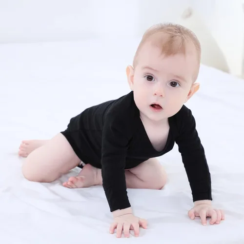 Miniatura 7 de GUISBY Body para bebé, body de manga larga de rayón para niños y niñas de 0 a 24 meses