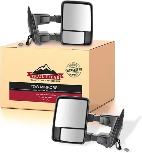 Miniatura 66 de Trail Ridge Juego de espejos de remolque de 2 piezas para el lado del conductor y del pasajero compatible con Ford F-150 FO1320479 FO1321479