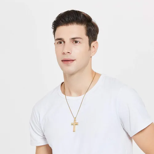 Miniatura 5 de Collar de letras doradas con cadena de acero A-Z regalo de cumpleaños para hombres mujeres niños niñas collares con colgante Metal