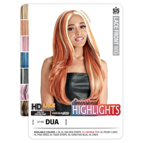Miniatura 3 de Zury Peluca Sis HD con encaje frontal - LF-HD DUA (color: 1 negro azabache)