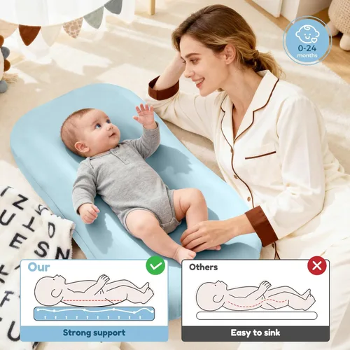 Miniatura 5 de Tumbona y nido de arrullo para recién nacido de 0 a 24 meses, nido de bebé transpirable de algodón para recién nacido, nido portátil transpirable