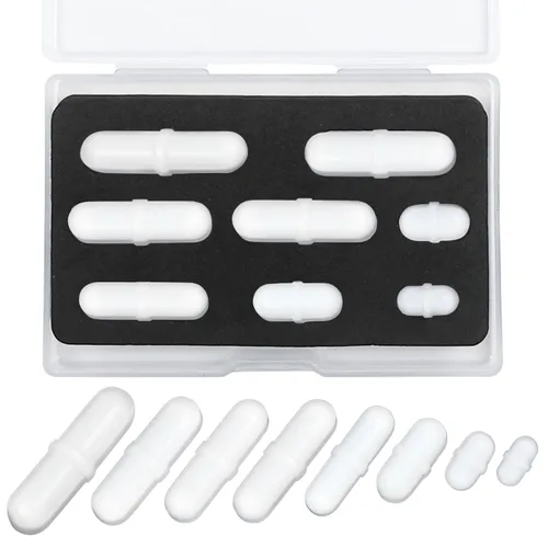 Miniatura 7 de Barras de agitación magnéticas con juego de recuperador magnético, barras de mezclador magnético de PTFE de tamaño mixto para laboratorio, varilla
