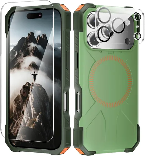 Miniatura 157 de Funda para iPhone 17 Pro Max con protector de lente de cámara [protección de grado militar de 10 pies] compatible con MagSafe a prueba de golpes