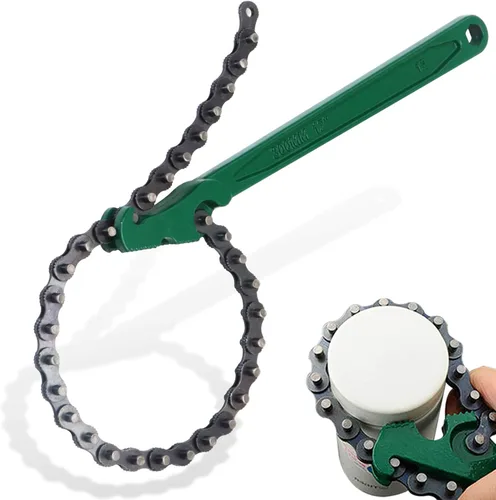 Llave de cadena con trinquete de 12 pulgadas de gran capacidad, reversible, herramienta de filtro de aceite para tuberías, accesorios de tubería,