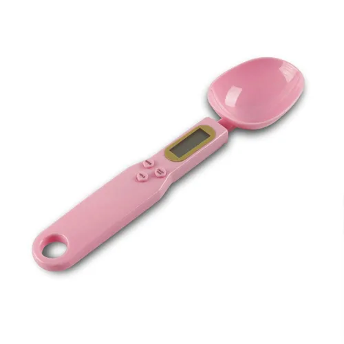 Báscula electrónica de cuchara de alimentos de 17.64 oz/0.00 oz con peso para gramos y onzas, báscula digital de cocina con mango y boquilla para