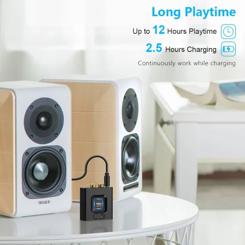 Miniatura 4 de 1Mii Receptor Bluetooth 5.1 para estéreo doméstico, adaptador de audio Bluetooth con RCA de 0.138 in, transmisión de música inalámbrica de alta