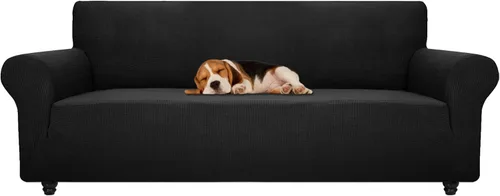 Miniatura 11 de ZNSAYOTX Funda súper elástica para silla (30"-47"), nuevas fundas de silla a rayas para sala de estar, aptas para perros y mascotas, protector