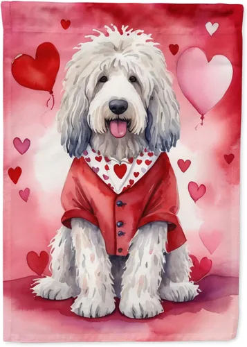 Miniatura 31 de Caroline's Treasures DAC5292CHF - Bandera de Border Collie My Valentine House para porche, grande, con manga para porche, para colgar en la pared