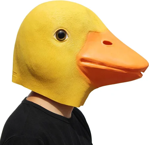 Miniatura 2 de PartyHop - Máscara de pato amarillo - Máscara de látex de Halloween de cabeza completa