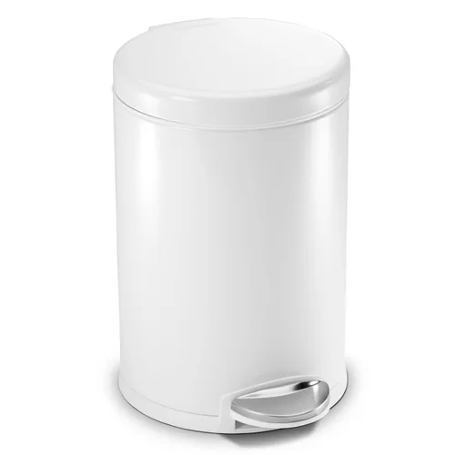 Miniatura 10 de simplehuman - Cubo de basura redondo para baño de 1.2 galones / 4.5 litros, de acero inoxidable cepillado