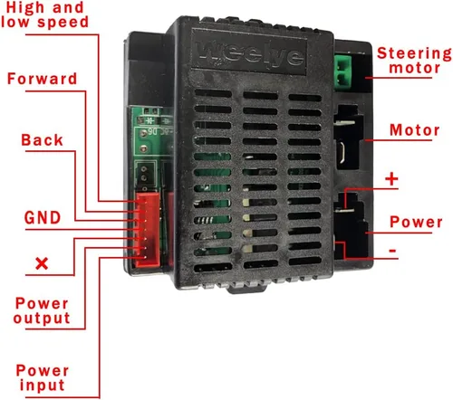 Miniatura 3 de JRRXM Weelye RX23 RX18 RX43 2.4G Caja de control de receptor Bluetooth de 12 voltios, controlador de velocidad, kit de conversión de placa