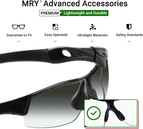 Miniatura 4 de Mryok Almohadilla nasal de repuesto para gafas de sol Oakley Radar Path EV RadarLock Negro