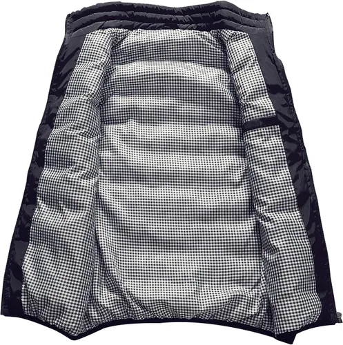 Miniatura 7 de Vcansion Chaleco de abrigo acolchado con cuello alto casual para hombre