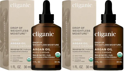Miniatura 7 de Cliganic Aceite de argán orgánico, 100% puro (1 onza), para cabello, cara y piel Aceite portador prensado en frío