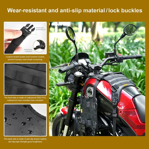 Miniatura 6 de Colgante de montaje auxiliar izquierdo y derecho para tanque de motocicleta, accesorios de motocicleta aumentan el espacio de almacenamiento