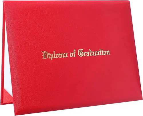 Miniatura 17 de MyGradDay Cubierta de diploma impresa 8.5x11 titular del diploma de graduación cubierta de cuero liso tamaño carta negro