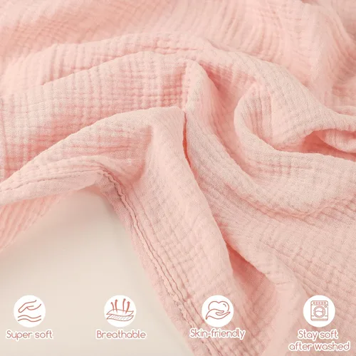 Miniatura 2 de Funda de asiento de automóvil de muselina de verano, transpirable, para bebés y niñas, fundas multiusos para lactancia materna, color rosa