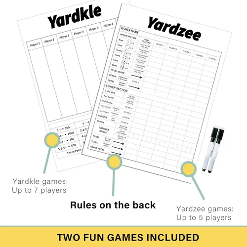 Miniatura 3 de Juego de dados gigantes de madera para patio, juegos de césped al aire libre para adultos y familia, madera de pino maciza de 3.5 pulgadas, juego
