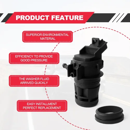 Miniatura 4 de Bomba de lavado de parabrisas, compatible con Toyota, Lexus, Scion, Mazda, Honda, reemplaza al OEM: 85330-60190, 85330-AE010, 85330-60180, bomba