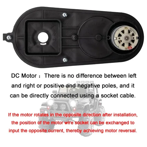 Miniatura 7 de 2 piezas weelye Driving Gearbox con motor RS390 12 voltios 20000 apertura 0.47 pulgadas motor para niños montar en piezas de repuesto de coche