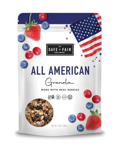 Miniatura 21 de Safe + Fair - Granola de Pastel de Cumpleaños, sin gluten, vegano y a base de plantas con chispitas naturales, 0g de grasas trans, sin OGM, kosher