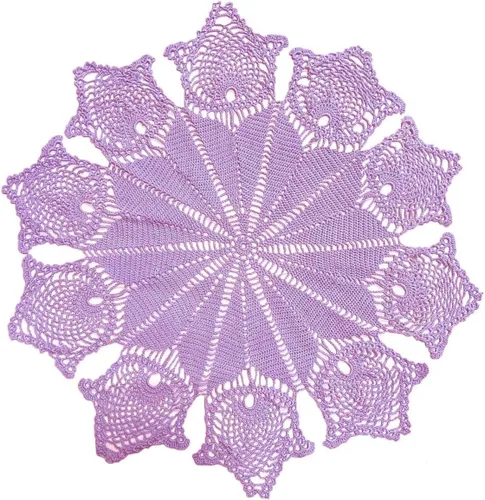 Miniatura 13 de Manteles individuales de encaje de flores de tulipán hechos a mano para mantel de cocina (1 unidad, 31 a 32 pulgadas, verde manzana)