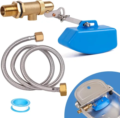 Válvula de flotador de latón de 1/2 pulgada para tanque de agua con manguera, válvula de llenado automático de piscina, válvula de bola de flotador