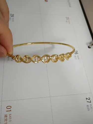 Miniatura 2 de 3colores espiral DNA Double Helix Química Ciencia Bangle Pulsera Molécula Bangle