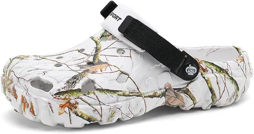 Miniatura 8 de SECHRITE - Zuecos deportivos para hombre, sandalias para deportes al aire libre, zapatos de agua para la playa, sandalias ligeras y cómodas