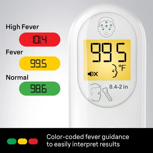 Miniatura 4 de Termómetro Braun sin contacto de 3 en 1 para adultos, niños y bebés, mide la temperatura de la frente, líquidos y alimentos, precisión profesional