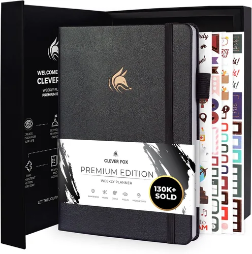 Miniatura 18 de Clever Fox Planificador edición premium, planificador semanal y mensual de lujo sin fecha para aumentar la productividad y alcanzar tus