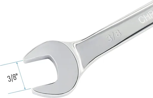 Miniatura 4 de Llave combinada de trinquete de 3/8 pulgadas SAE 72 dientes 12 puntos de trinquete de caja de trinquete terminada y extremo abierto herramientas