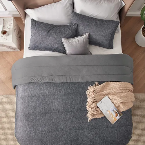 Miniatura 291 de Bedsure Juego de edredón Twin/Twin XL, ropa de cama suave beige para todas las estaciones, juego de cama teñido catiónico, 2 piezas, 1 edredón