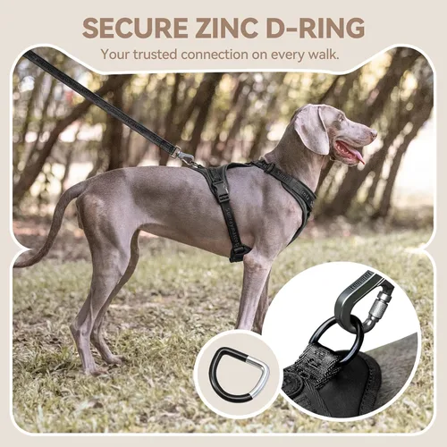 Miniatura 7 de Arnés para perro sin tirones con licra, dispersión de fuerza de tres puntos y acolchado 3D, malla transpirable ajustable para perros pequeños
