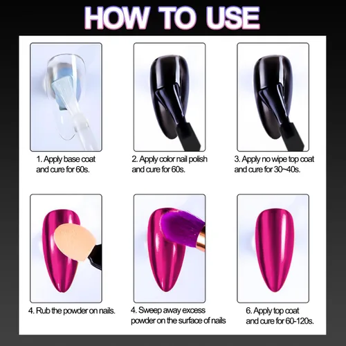 Miniatura 9 de Kit de 36 tarros de polvo de uñas cromado, espejo metálico, pigmento de polvo cromado para uñas de gel, juego de polvo holográfico con purpurina
