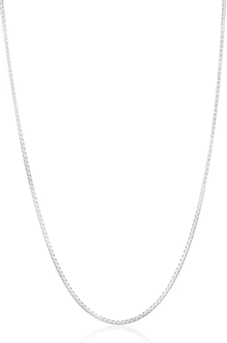 Auténtica cadena de plata de ley maciza de 1MM-3MM, fina y fuerte, cadena de plata de ley, collar de plata para hombres y mujeres, fabricado en