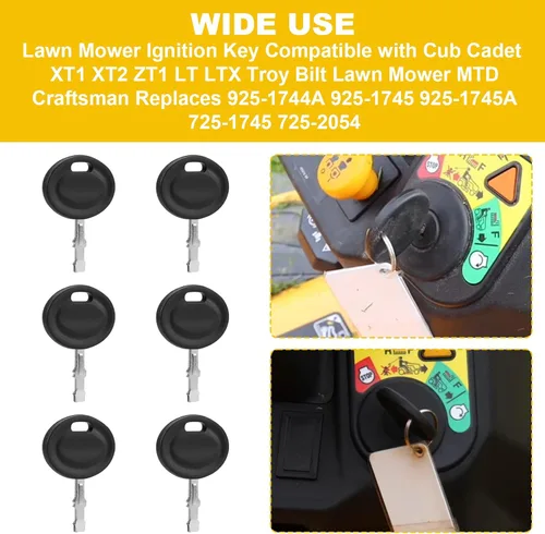 Miniatura 6 de 625-05000 625-05002 925-2054A 925-1745A Reemplazo de llaves de encendido para Cub Cadet XT1 ZT1 LT LTX Troy Bilt Cortacésped Craftsman MTD Reemplaza