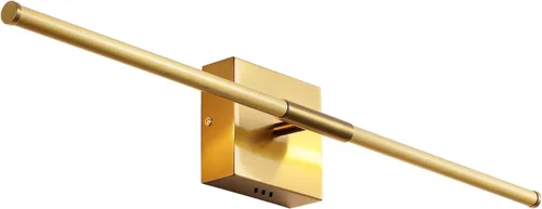 JONATHAN Y Aplique de pared LED integrado de latón dorado de 28 pulgadas, luz de tocador de metal para espejo de baño, dormitorio, pasillo, elegante