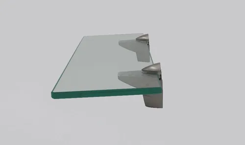 Miniatura 6 de XVL Estante de cristal de baño de 14 pulgadas, níquel cepillado GS3004A-G