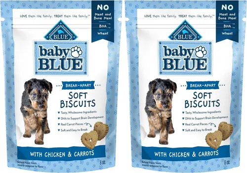 Miniatura 11 de Blue Buffalo Baby Blue Galletas Blandas con DHA, Golosinas Naturales para Cachorros, Ideales para Entrenamiento, con Pollo y Zanahorias, Bolsa de 8