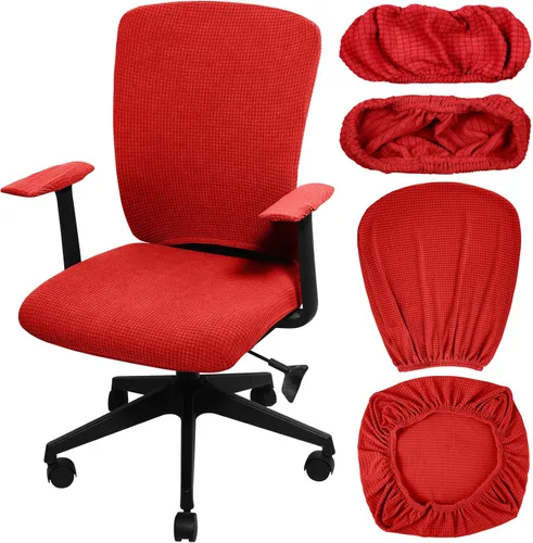 Miniatura 20 de Tallew Juego de 4 Fundas para Silla de Oficina Fundas Universales para Computadora Fundas Elásticas para Silla de Oficina Fundas para Respaldo