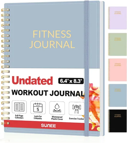 Miniatura 12 de Diario de Fitness y Planificador de Entrenamiento para Mujeres y Hombres, A4 (21.6 cm x 27.9 cm) Diario de Entrenamiento y Libro de Planificación