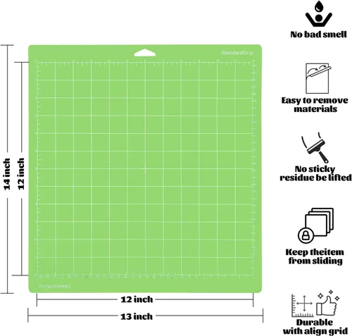 Miniatura 3 de THANMAO Paquete de 3 alfombrillas de corte de agarre estándar, alfombrillas de corte de agarre estándar de 12 x 12 pulgadas para Cricut Maker