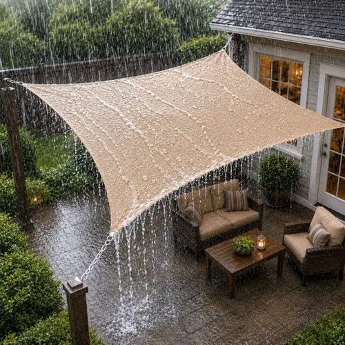ColourTree TAPS14. Toldo rectangular impermeable, malla tipo vela para sombra, toldo de tela, 95% de bloqueo de rayos UV y resistente al agua, para