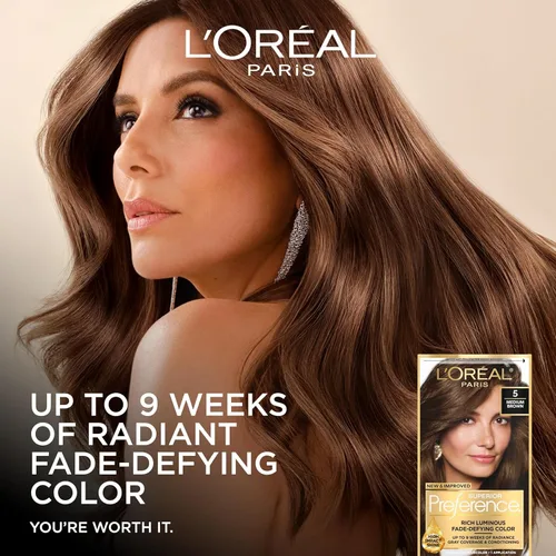 Miniatura 2 de L'Oreal Paris Superior Preference - Tinte permanente luminoso que desafía la decoloración, tinte para el cabello hasta 9 semanas de resplandor, 5C
