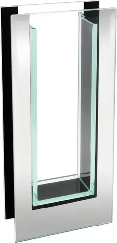 Royal Imports, jarrón decorativo cilíndrico de vidrio reflejado. Sirve como centro de mesa para el hogar o para bodas, Vidrio, Transparente, S