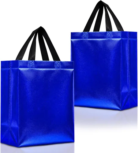 Miniatura 24 de Nush Nush Bolsas de Regalo Rojas Tamaño Mediano – Juego de 12 Bolsas de Regalo Rojas Brillantes Reutilizables con Asas - Bolsa Ideal para Regalos