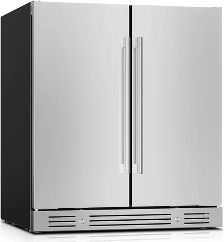 Miniatura 12 de Yeego Refrigerador de bebidas de 15 pulgadas, enfriador de bebidas para 100 latas con bloqueo y descongelación automática, nevera de bebidas